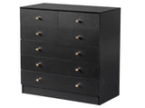 Modern Simple 6-Drawer Dresser Black 17252659