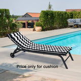 ZUN 2PCS Set Outdoor Lounge Chair Cushion Replacement Patio Funiture Seat Cushion Chaise Lounge W41983633