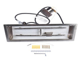 24 x 8-inch Fire Pit Pan Stainless Steel Fire Pit Burner Kit Rectangular Indoor or Outdoor 28311082