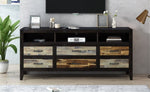 ZUN U-Can Retro Distressed Wooden TV Stand for TVs up to 65 Inches, Entertainment Center Media Console N724P176487M