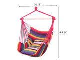 Distinctive Cotton Canvas Hanging Rope Chair with Pillows Rainbow 12850155