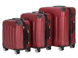 3-in-1 Portable ABS Trolley Case 20" / 24" / 28" Wine Red 20888432