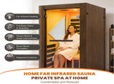 1090w Walnut Chilean Pine Single Mini Far Infrared Sauna Room W6315P540489