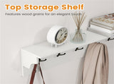 Wall Mount Coat Rack with Shelf - 31.5"x5.5"x8", 6 Hooks & 110LBS Capacity 95484208