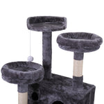 ZUN Cat Tree Cat Tower with Scratching Ball, Plush Cushion, Ladder and Condos for Indoor Cats, Gray W2181P147631