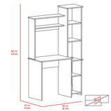 Aramis Desk, Five Shelves, Two Superior Shelves, Smokey Oak B097132896