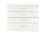 MDF Wood Simple 4-Drawer Dresser White 62425623