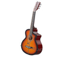 38 Inch Acoustic Guitar for Beginners, JF Body Shape, Basswood Folk Guitar in Sunset Color, 6-String 79633079