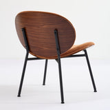 Mid-Century Modern Shell Chair Single Side Chair Tripod,Orange fabric Lounge Chair in Walnut Finish W1143P214258