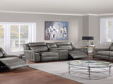 Contemporary Manual Motion Loveseat w Console 1pc Couch Living Room Furniture Slate Blue Breathable B011133622