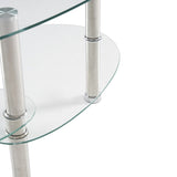 ZUN Dual Fishtail Style Tempered Glass Coffee Table clear 40751609