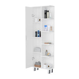 ZUN White 1-Door Linen Cabinet B062P175039