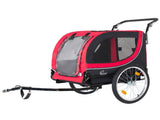 2-in-1 Bike Trailer & Pet Stroller for Dogs up to 100lbs Foldable Pet Carrier Cart with two 8'' W1364P411162