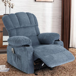 ZUN Vanbow.Recliner Chair Massage Heating sofa with USB and side pocket 2 Cup Holders W1807105778