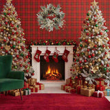 20 Inch Christmas Door Wreath with Warm Lights, Holiday for Entryway Front Door Christmas 19886674