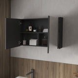 McNary Medicine Cabinet With Included Mirrors And 2 Doors, Black B128P237179