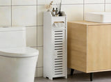 Narrow Bathroom Storage Cabinet Toilet Paper Holder, Freestanding Slim Bathroom Floor Cabinet 44816696