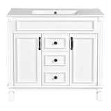 36'' Bathroom Vanity with Top Sink, Modern Bathroom Storage Cabinet with 2 Soft Closing Doors and 2 N710P230231K