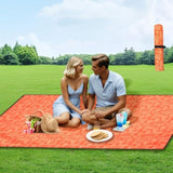 Heavy-Duty 480lbs Folding Wagon Cart with Bonus Picnic Mat - All-Terrain Beach Wheels, Drink W2932P283539