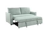 ZUN 78 Inch 3 in 1 Convertible Sleeper Sofa Bed, Modern Fabric Loveseat Futon Sofa Couch w/Pullout Bed, W1417P163494