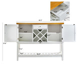 Bar cabinet Console Table with 2-Door Cabinet & 1 Drawers, Coffee Bar, Wine rack,Entryway Table with W3417P316958