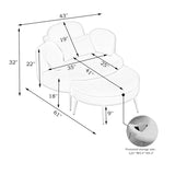 3206 comfortable seating suitable for small apartment bedroom space W1278P360542