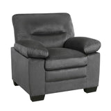 Modern Sleek Design Living Room Furniture 1pc Chair Dark Gray Fabric Upholstered Comfortable Plush B01167252