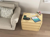 (Set of 2)End Table with Fast USB C Charging Station, Sofa Side Table with 3Drawers, Large Storage W409P414475