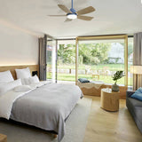 42 Inch Ceiling Fans with LED Light 22W and Remote Control 5 ABS Fan Blades for Bedroom, Living W934P242549