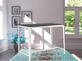 Farmhouse Style Minimalist Counter Height Table In Brown/ White B091P184054