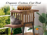 Modern Cat Tree, 58-Inch Cat Tower for Large Cats, Maine Coon Cat Tree with Scratching Board, Large W2641P460041