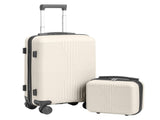 PP Trolley Case 12in 20in 2PCS Suitcase Set Off-White 01123842