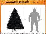 6 FT Pre-lit Artificial Christmas Tree, Hinged Xmas Pine Tree with 900 Branch Tips, 250 Lights and 36432400