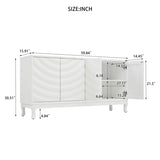 Elegant Sideboard Featuring Sophisticated Wavy Pattern Doors with Arched Groove Design in a Stylish W2696P256249