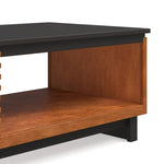 ZUN Bridgevine Home Graceland 47" Coffee Table, No Assembly Required, Black with Bourbon Finish B108P160164