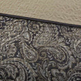 5 Piece Jacquard Bedspread Set with Throw Pillows Black Queen B03597641