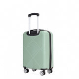 4-piece ABS lightweight suitcase, 14 inch makeup box, aircraft wheels OLIVE GREEN W284P149259