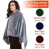 Wearable USB Blanket Shawl, Portable Blanket, 3 Gears 8 Heating Zones Cordless Zip 64011088