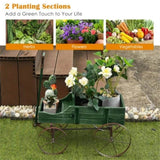 Wooden plant frame with wheels, Green planting pot 66444615