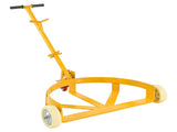 55 Gallon Drum Dolly, 1200lbs capacity, with 2 fixed PU Wheels and 1 swivel wheel - Low Profile W2019P296677