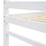 ZUN Twin Size High Loft Bed with Ladder landing Platform, Ladders, Guardrails,White W504119725