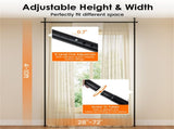 Room Divider Curtain Rod, Adjustable 28"-72"W x 4-10 ft H Heavy-Duty Partition Rod 92523090