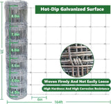 Farm Fence 3ft x 164ft 14Gauge Heavy Zinc Coating Cattle Fence,Galvanized Field Wire Fencing Deer 18512985