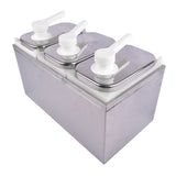 6L Stainless Steel Sauce Pump Dispenser Squeeze Condiment Dispensing Container Condiment Pump 56638199
