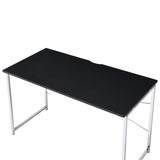 Rectangular Desk with Metal Frame, Black and Chrome B016P329793