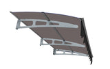 79" x 34" Window Awnings Door Entrance Canopy, Aluminum Alloy Bracket, 0.137 Inch Thick Crystal W2205P180075
