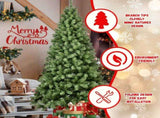 Artificial 7ft Green LED-lit Christmas Tree with 1072PVC Mixed Branch Tips,Hinged Premium & Foldable 24075758