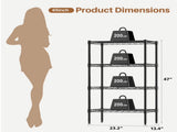 48 inch 4-Tier Metal Wire Shelving Unit, Adjustable Storage Rack for Kitchen, Garage, or Living 42419783