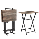 No Assembly Required TV Trays for Eating Set of 4 with Stand,Folding Snack Tray Table Set,Folding TV W2167P164302