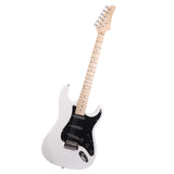 ST Stylish Electric Guitar with Black Pickguard White 27265449
